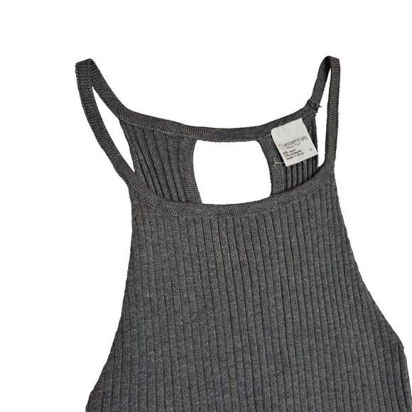 Full Tilt Tank Top Women's S Sleeveless Ribbed Key Hole‎ Shirt Gray Racerback - Picture 3 of 7